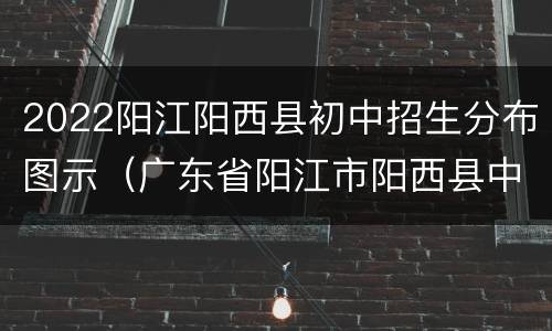2022阳江阳西县初中招生分布图示（广东省阳江市阳西县中考录取分数）