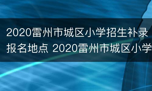 2020雷州市城区小学招生补录报名地点 2020雷州市城区小学招生补录报名地点查询