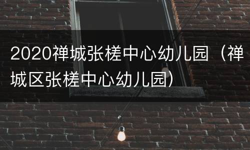 2020禅城张槎中心幼儿园（禅城区张槎中心幼儿园）