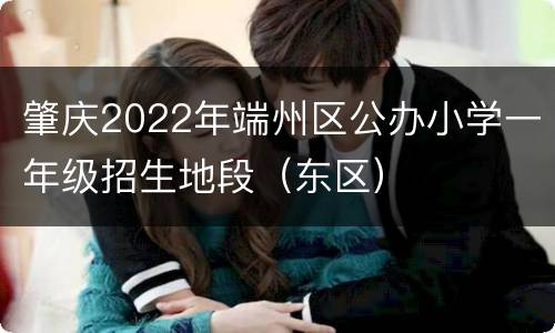 肇庆2022年端州区公办小学一年级招生地段（东区）