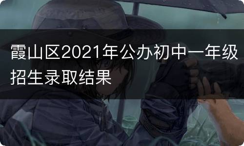 霞山区2021年公办初中一年级招生录取结果