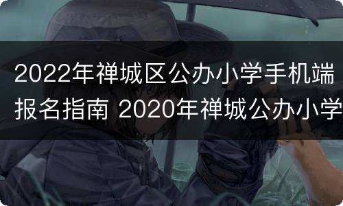 2022年禅城区公办小学手机端报名指南 2020年禅城公办小学报名