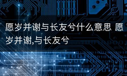 愿岁并谢与长友兮什么意思 愿岁并谢,与长友兮