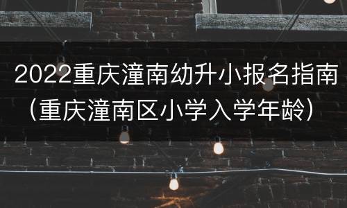 2022重庆潼南幼升小报名指南（重庆潼南区小学入学年龄）