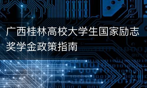 广西桂林高校大学生国家励志奖学金政策指南