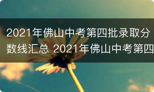 2021年佛山中考第四批录取分数线汇总 2021年佛山中考第四批录取分数线汇总图片