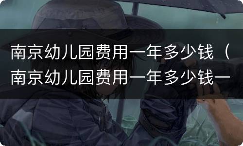 南京幼儿园费用一年多少钱（南京幼儿园费用一年多少钱一个月）