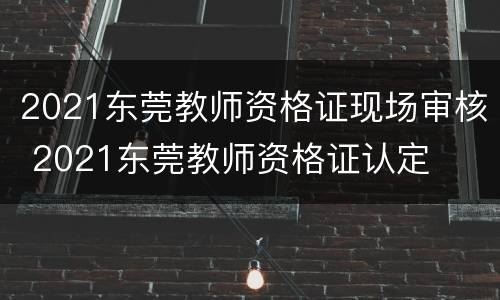 2021东莞教师资格证现场审核 2021东莞教师资格证认定
