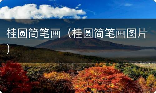 桂圆简笔画（桂圆简笔画图片）