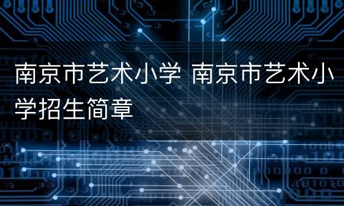 南京市艺术小学 南京市艺术小学招生简章