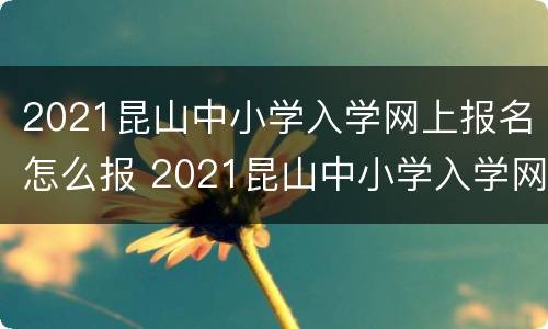 2021昆山中小学入学网上报名怎么报 2021昆山中小学入学网上报名怎么报名