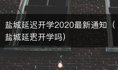 盐城延迟开学2020最新通知（盐城延迟开学吗）