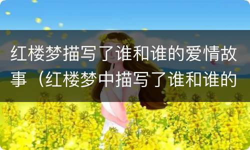 红楼梦描写了谁和谁的爱情故事（红楼梦中描写了谁和谁的爱情）