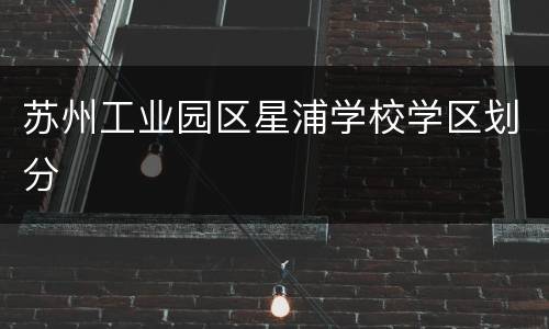 苏州工业园区星浦学校学区划分