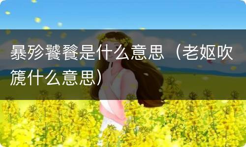 暴殄饕餮是什么意思（老妪吹篪什么意思）