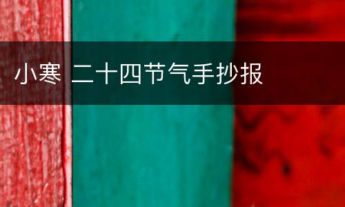 小寒 二十四节气手抄报