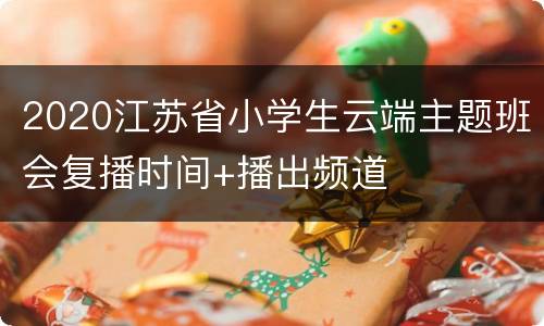 2020江苏省小学生云端主题班会复播时间+播出频道