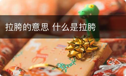 拉胯的意思 什么是拉胯