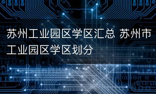苏州工业园区学区汇总 苏州市工业园区学区划分