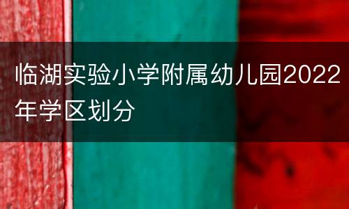 临湖实验小学附属幼儿园2022年学区划分