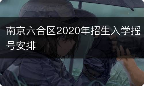 南京六合区2020年招生入学摇号安排