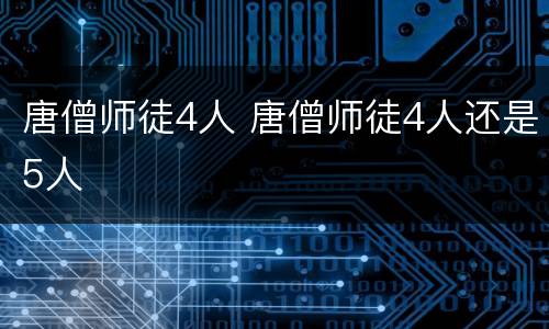 唐僧师徒4人 唐僧师徒4人还是5人